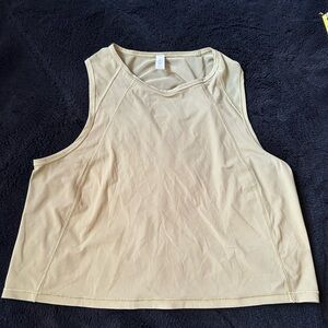 Lululemon Sculpt Cropped Light Green Tank Top Size 4
